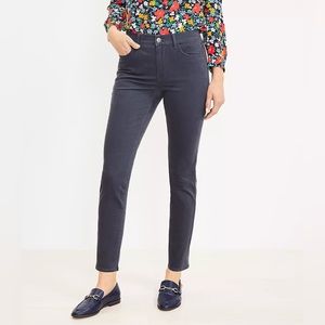 LOFT Five Pocket Legging Pants in Sateen, Coastal Gray